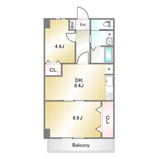 オーク松本通【6階】の間取り