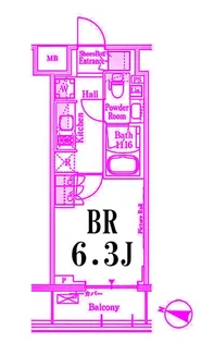 パークアクシス横濱高島町【9階】の間取り