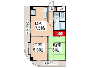 飯尾ビル【4階】の間取り