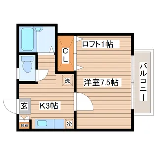 メゾンふじ【1階】の間取り