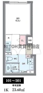 東京都江東区常盤1【マンション】の間取り