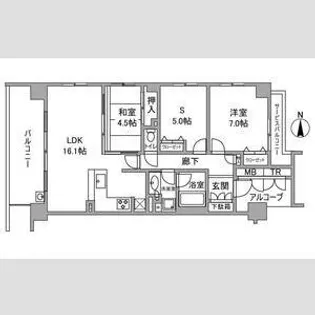 パラドール京都烏丸・璃宮【3階】の間取り