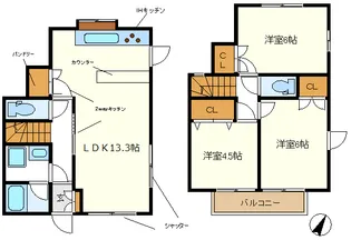 東京都町田市金井ヶ丘3【一戸建】の間取り