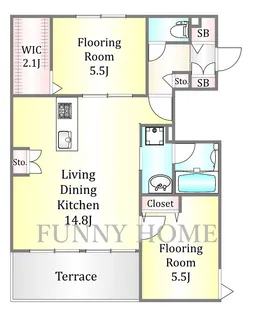 (仮称)若林1丁目メゾン【1階】の間取り