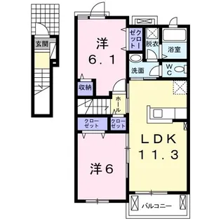 ベイサイドビレッジ・コウ【2階】の間取り