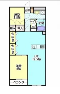 群馬県高崎市江木町【アパート】の間取り