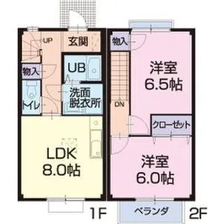 岐阜県中津川市中津川【一戸建】の間取り