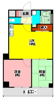 グランドヴィラ門真【6階】の間取り