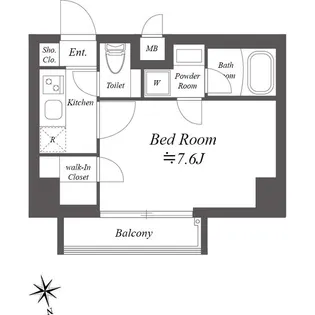 ルクレ木場親水公園【4階】の間取り