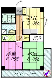 第2レクコーポ舞浜【2階】の間取り