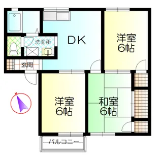シャトル神戸【1階】の間取り