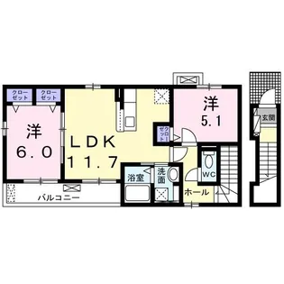 シェモア【2階】の間取り