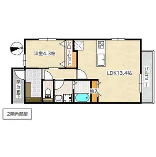 アーデル美鈴園【2階】の間取り