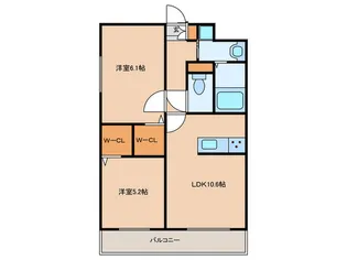 レイ和白【2階】の間取り