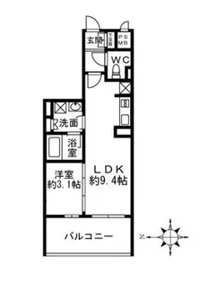 クリオ元浅草【8階】の間取り