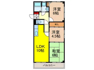 ハイグレード堅下【4階】の間取り
