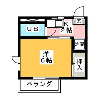 ロワイムサンハイツ山宮【1階】の間取り