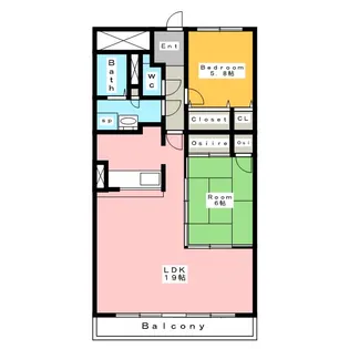 サンシャインハイツ【8階】の間取り