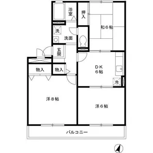 アベニュー A【2階】の間取り