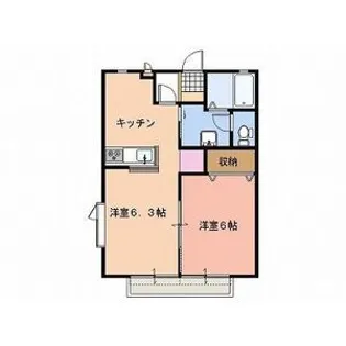 メゾンドゥルミエールG棟【2階】の間取り