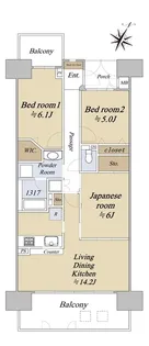 リバティパーク枚方 C棟【12階】の間取り