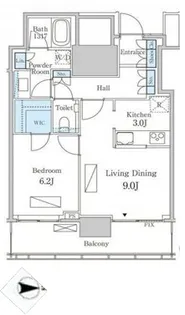 赤坂タワーレジデンスTop of the Hill【19階】の間取り