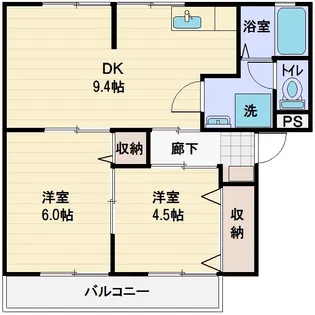 コーポ・シャトルB【2階】の間取り
