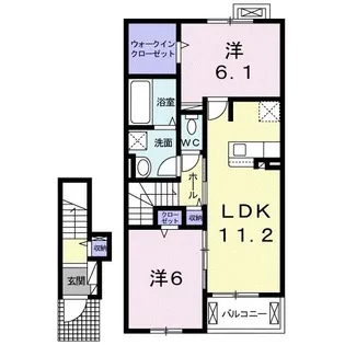 エレガント ローズ I【2階】の間取り