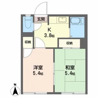 フォーブルおいし フォルテ【1階】の間取り