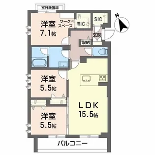 シャーメゾングレイス【2階】の間取り