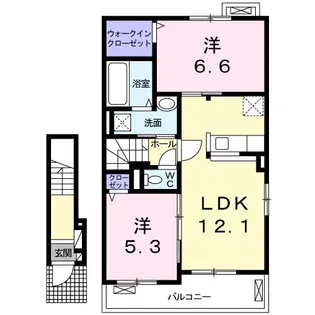 クレスト サン ヒルズI【2階】の間取り