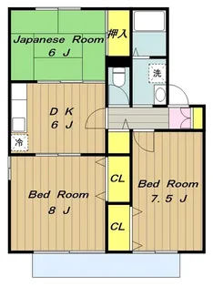 パークヒル越野【2階】の間取り