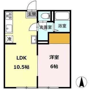東宮アパート A棟【1階】の間取り