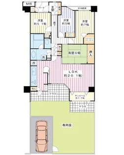 グランファースト新浦安A棟【1階】の間取り