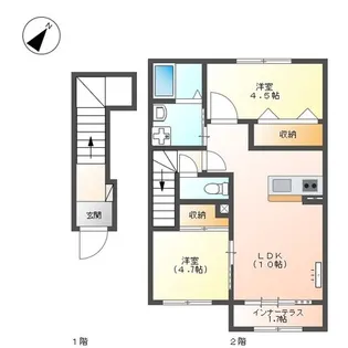ラ・レーヌ・80【2階】の間取り