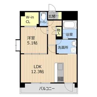 クイーンズ藤崎表参道【11階】の間取り