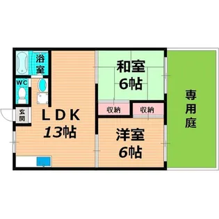 セキスイ緑地ハイツ【1階】の間取り