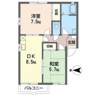 ディアス大谷【2階】の間取り