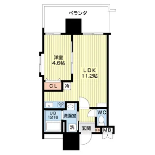 SGB浜町【5階】の間取り