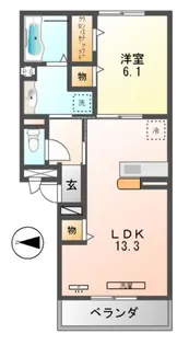 セジュール古市【1階】の間取り