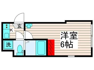 エーハイム栗原【1階】の間取り