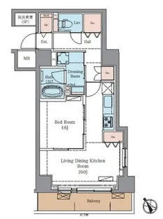 ラグゼナ北千住II【4階】の間取り