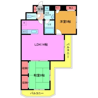 シャンサール船堀【8階】の間取り