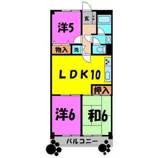 モンシャトー熊谷(熊谷市本石)【6階】の間取り