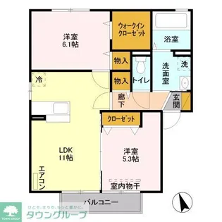 エーデルハイム B【2階】の間取り