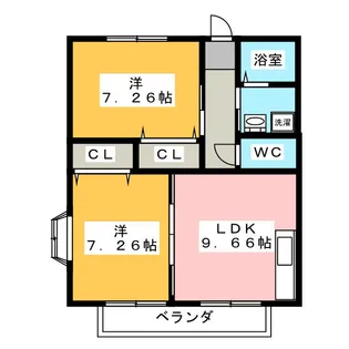 チェリーヒル【1階】の間取り