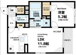 エルミタージュ南烏山【1階】の間取り