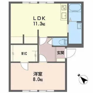 フレグランス昴 D棟【1階】の間取り