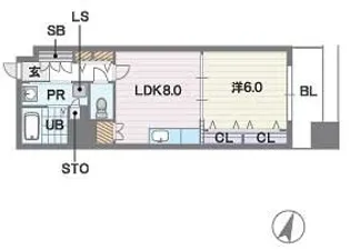 ディー・ウイングタワー【12階】の間取り