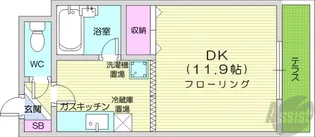 港プロシード26【3階】の間取り